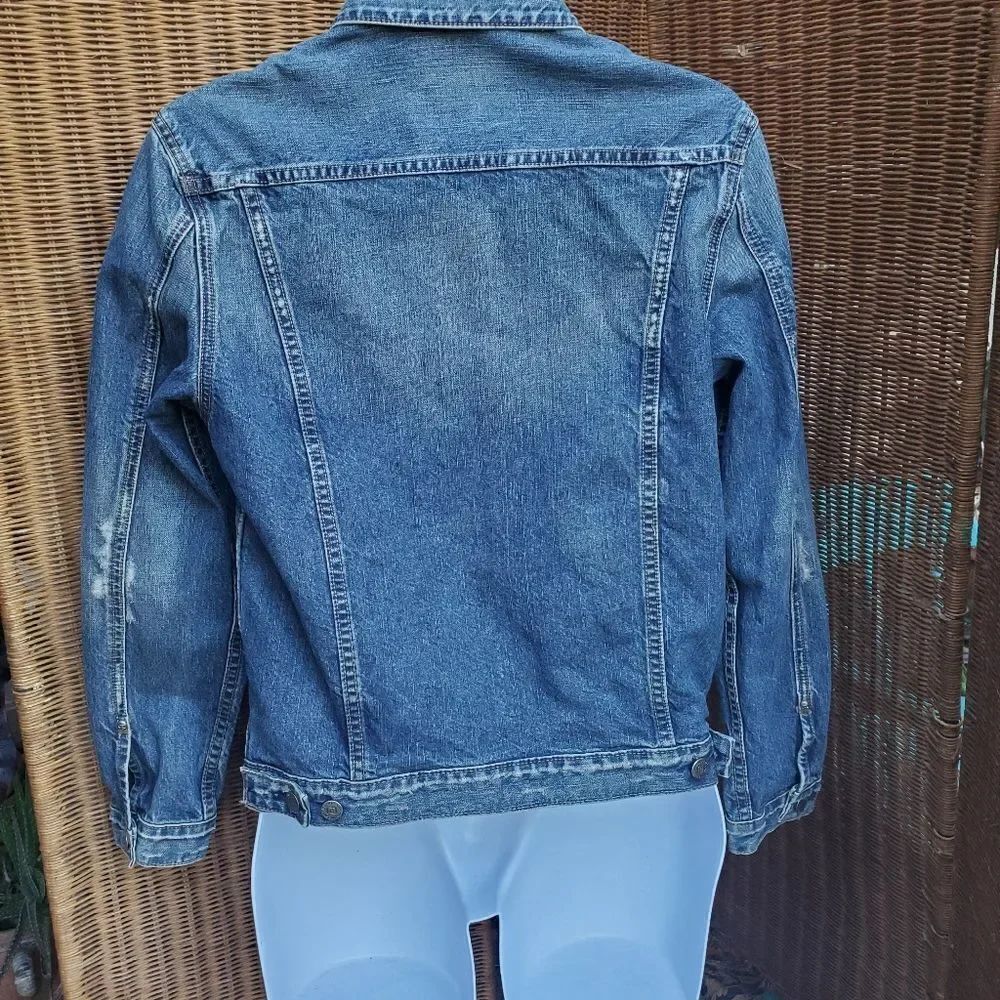 Bullhead Distressed Denim Jacket M - Picture 2 of 10